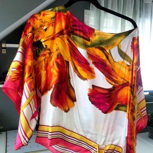 Off the Shoulder Colorful Cache Blouse